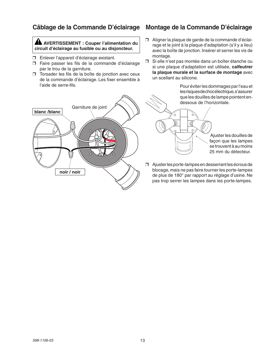 Heath Zenith Motion Sensor Light Control SH-5408 User Manual | Page 13 / 16