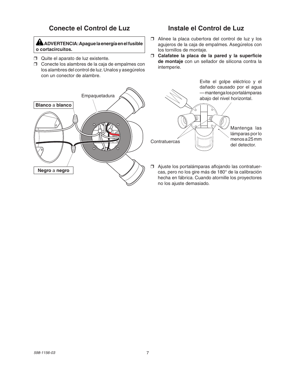 Heath Zenith Motion Sensor Light Control SH-5408 User Manual | Page 7 / 16