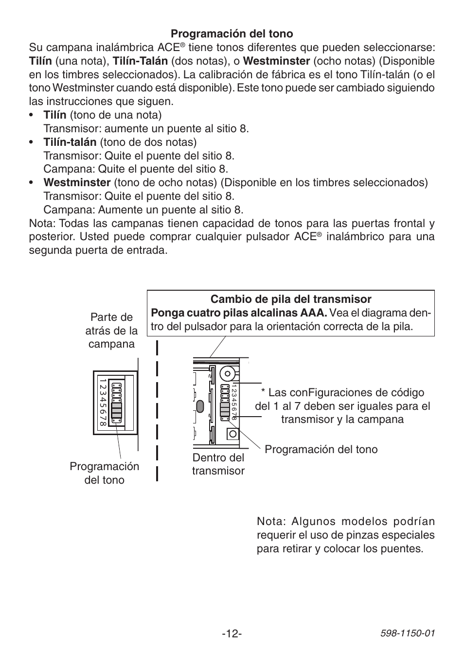 Heath Zenith Weatherproof Long Range Wireless Chime with Chime Extender AC-6507 User Manual | Page 12 / 24