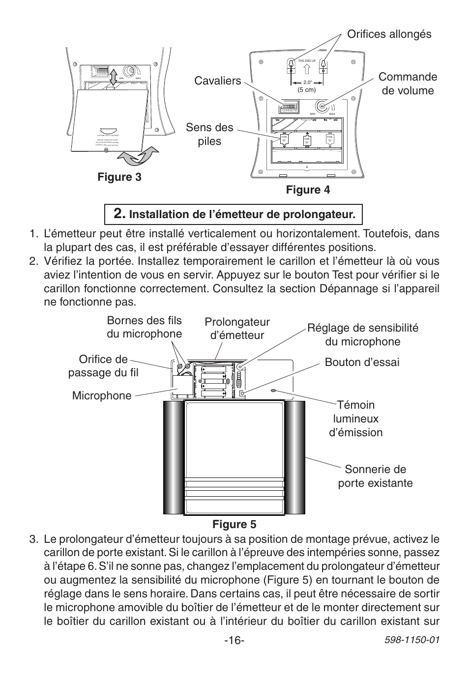 Figure 3 | Heath Zenith Weatherproof Long Range Wireless Chime with Chime Extender AC-6507 User Manual | Page 16 / 24