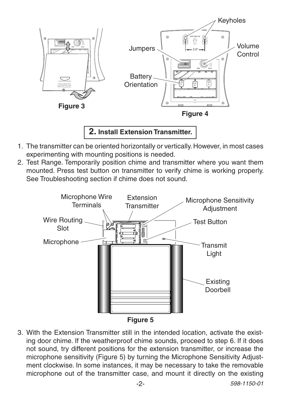 Figure 3 | Heath Zenith Weatherproof Long Range Wireless Chime with Chime Extender AC-6507 User Manual | Page 2 / 24