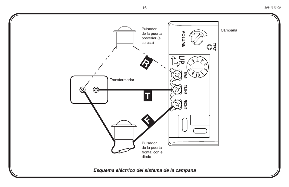 Ft r | Heath Zenith Hardwired Electronic Chime 598-1313-00 User Manual | Page 16 / 24
