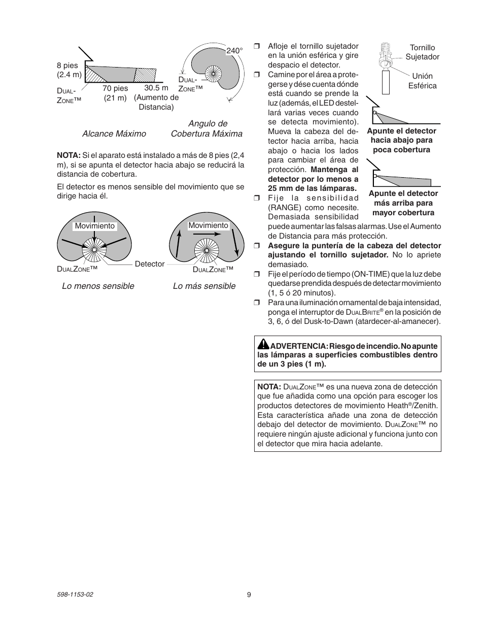 Heath Zenith DualBrite Replacement Sensor Head SH-5316 User Manual | Page 9 / 20