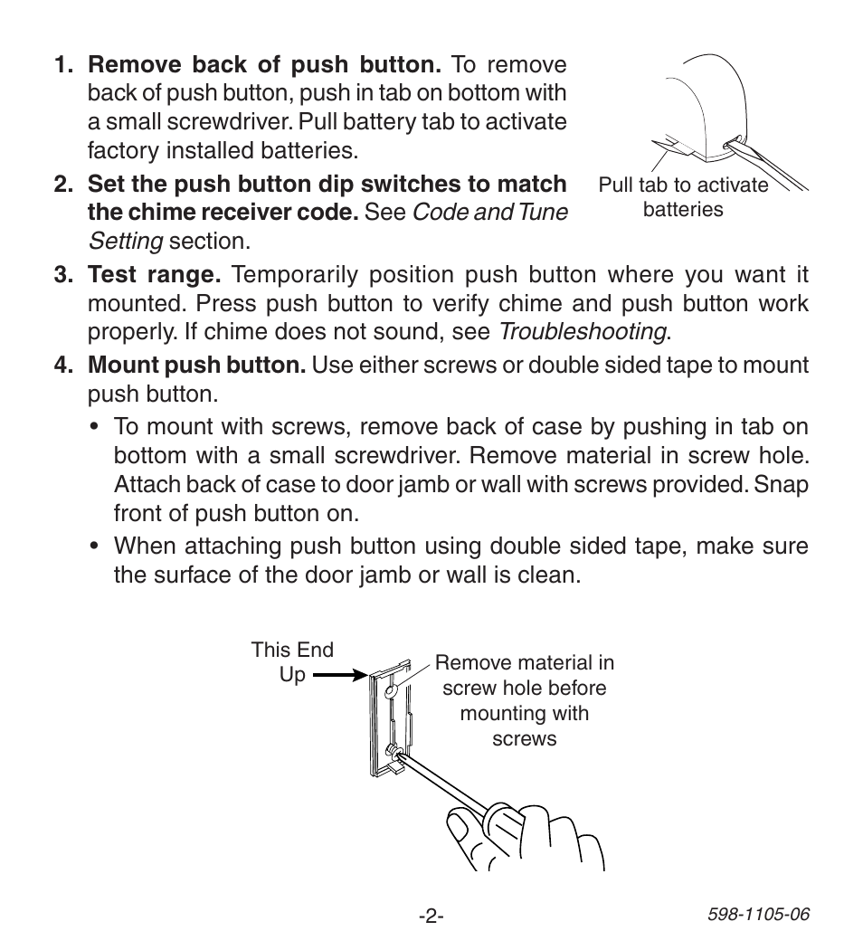 Heath Zenith Wireless Push Button Accessory 598-1105-06 User Manual | Page 2 / 32