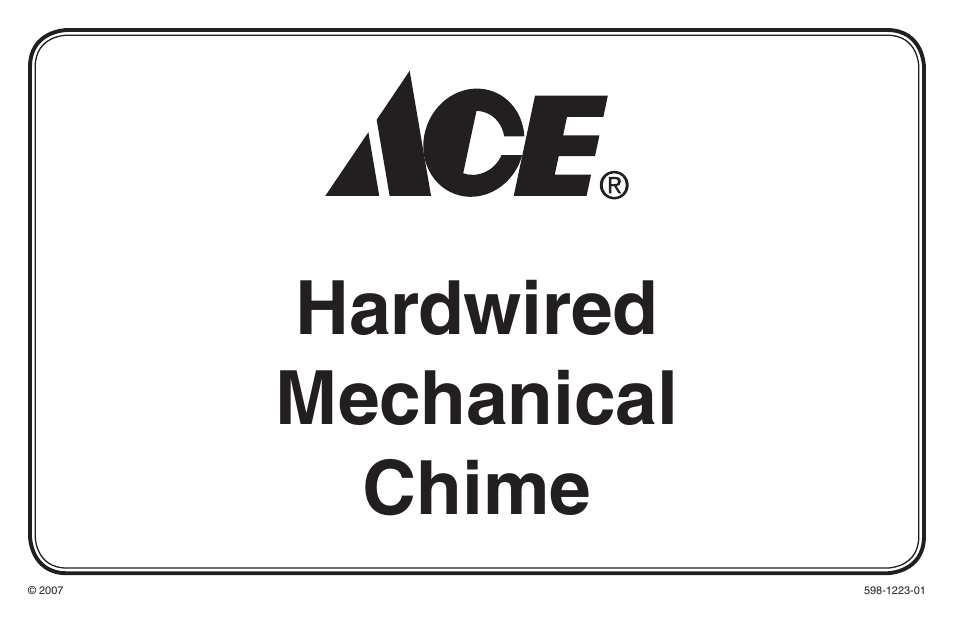 Heath Zenith Hardwired Mechanical Chime 598-1223-01 User Manual | 24 pages