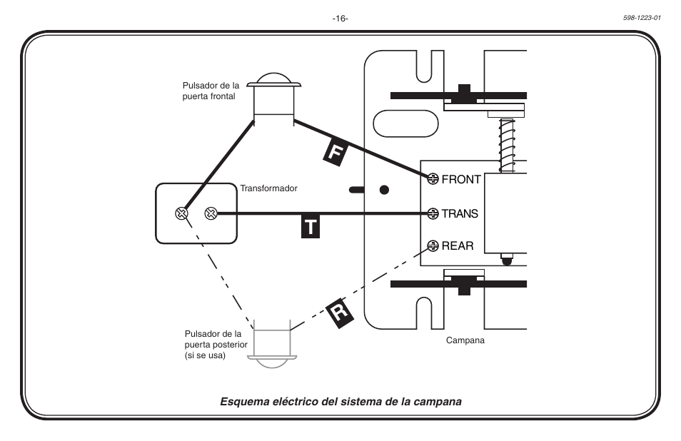 Rt f | Heath Zenith Hardwired Mechanical Chime 598-1223-01 User Manual | Page 16 / 24