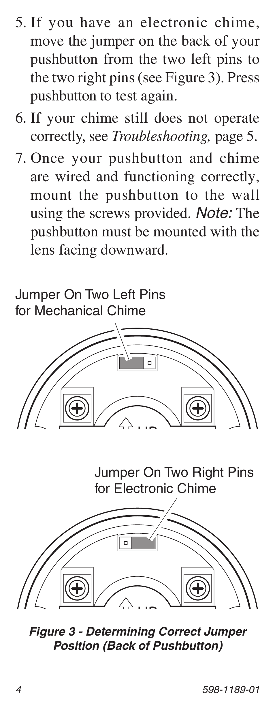 Heath Zenith LED Lighted Pushbutton with Courtesy Light 598-1189-01 User Manual | Page 4 / 20