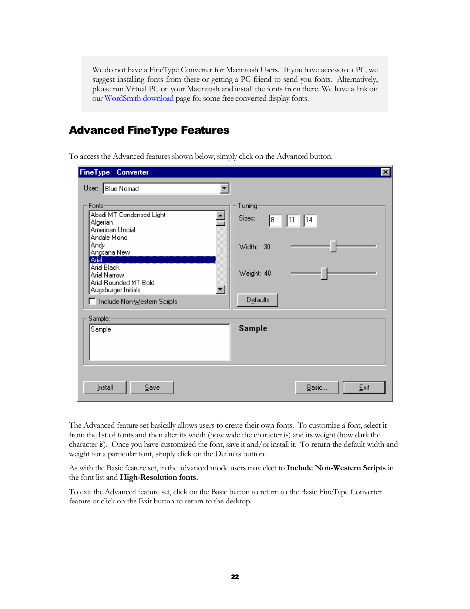 Advanced finetype features | Handmark 2.2 User Manual | Page 24 / 70