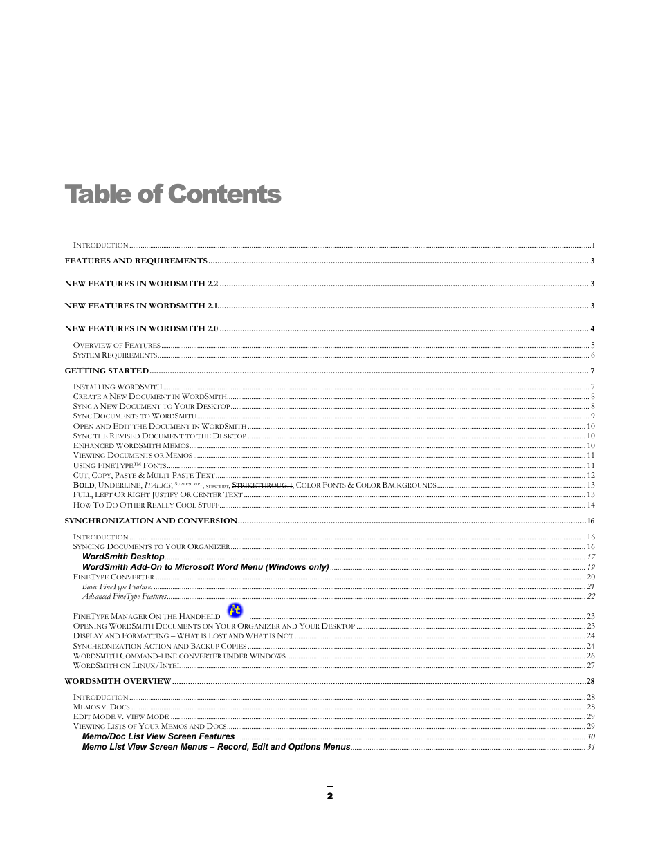 Handmark 2.2 User Manual | Page 3 / 70