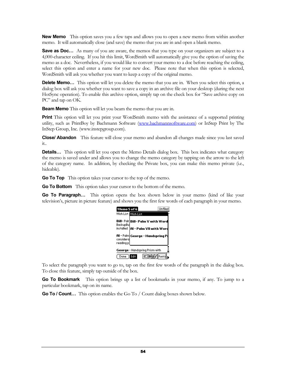 Handmark 2.2 User Manual | Page 56 / 70