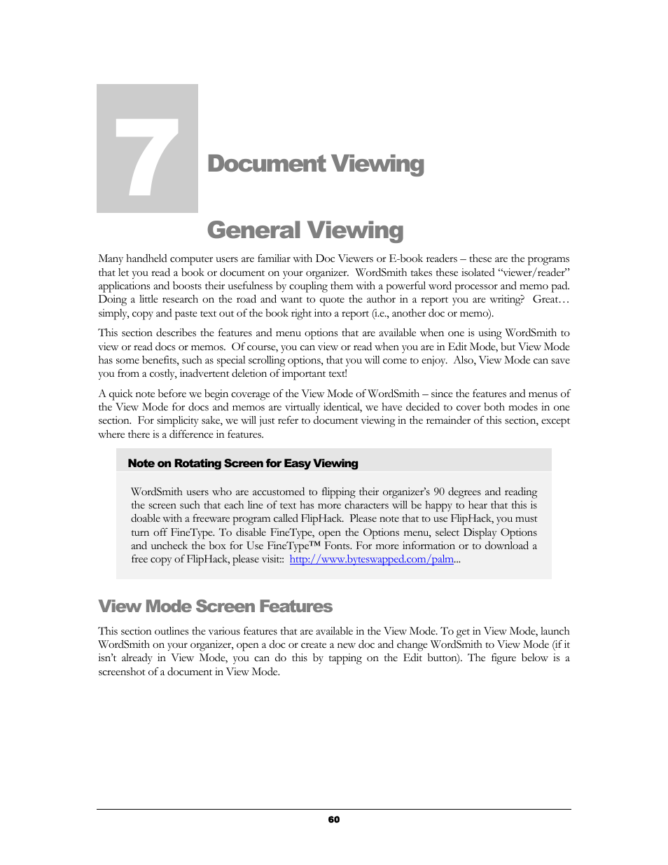 General viewing, Document viewing, Eneral | Iewing, Ocument viewing eneral viewing | Handmark 2.2 User Manual | Page 62 / 70