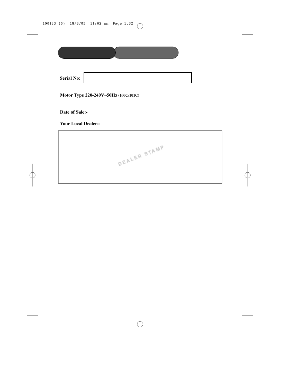 Customer information | Hayter Mowers Envoy Code 100C User Manual | Page 32 / 32
