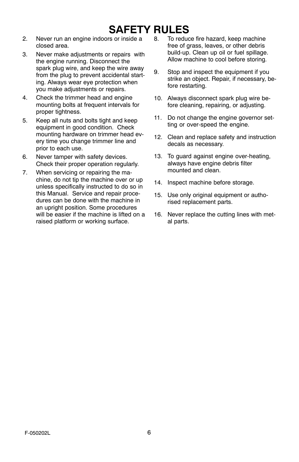 Safety rules | Hayter Mowers Power Trim 401C001001 User Manual | Page 6 / 28
