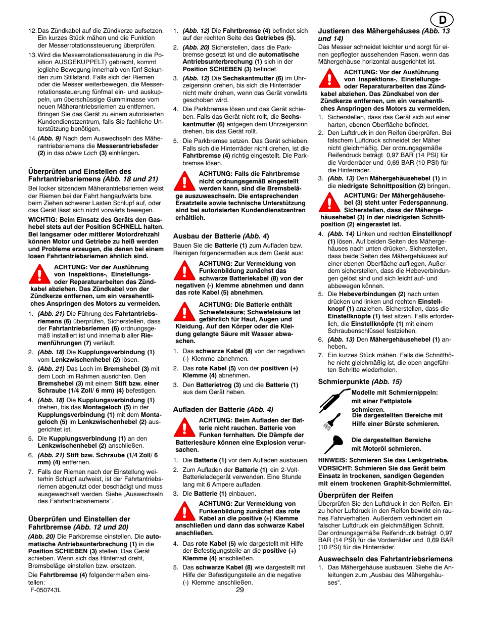 Hayter Mowers 405607x52A User Manual | Page 29 / 124