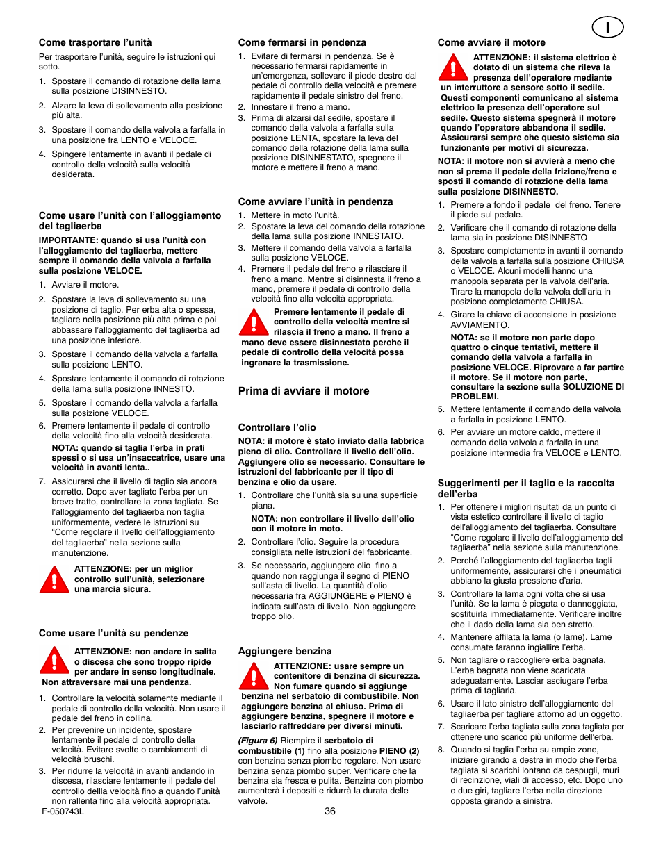 Hayter Mowers 405607x52A User Manual | Page 36 / 124