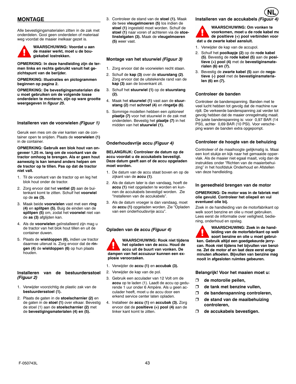 Montage | Hayter Mowers 405607x52A User Manual | Page 43 / 124