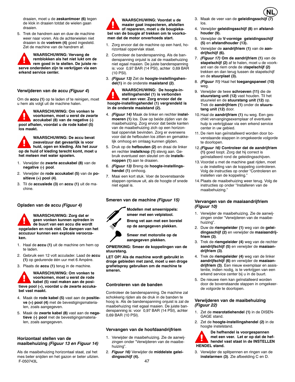 Hayter Mowers 405607x52A User Manual | Page 47 / 124