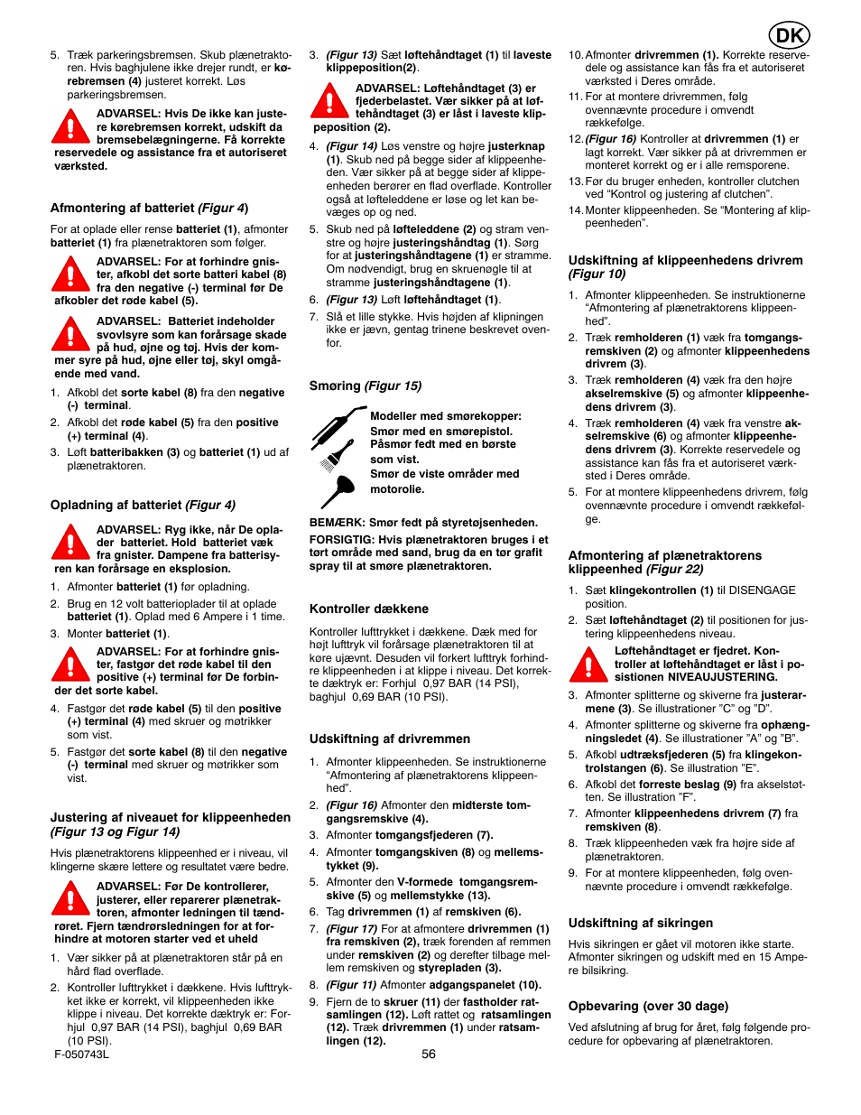 Hayter Mowers 405607x52A User Manual | Page 56 / 124
