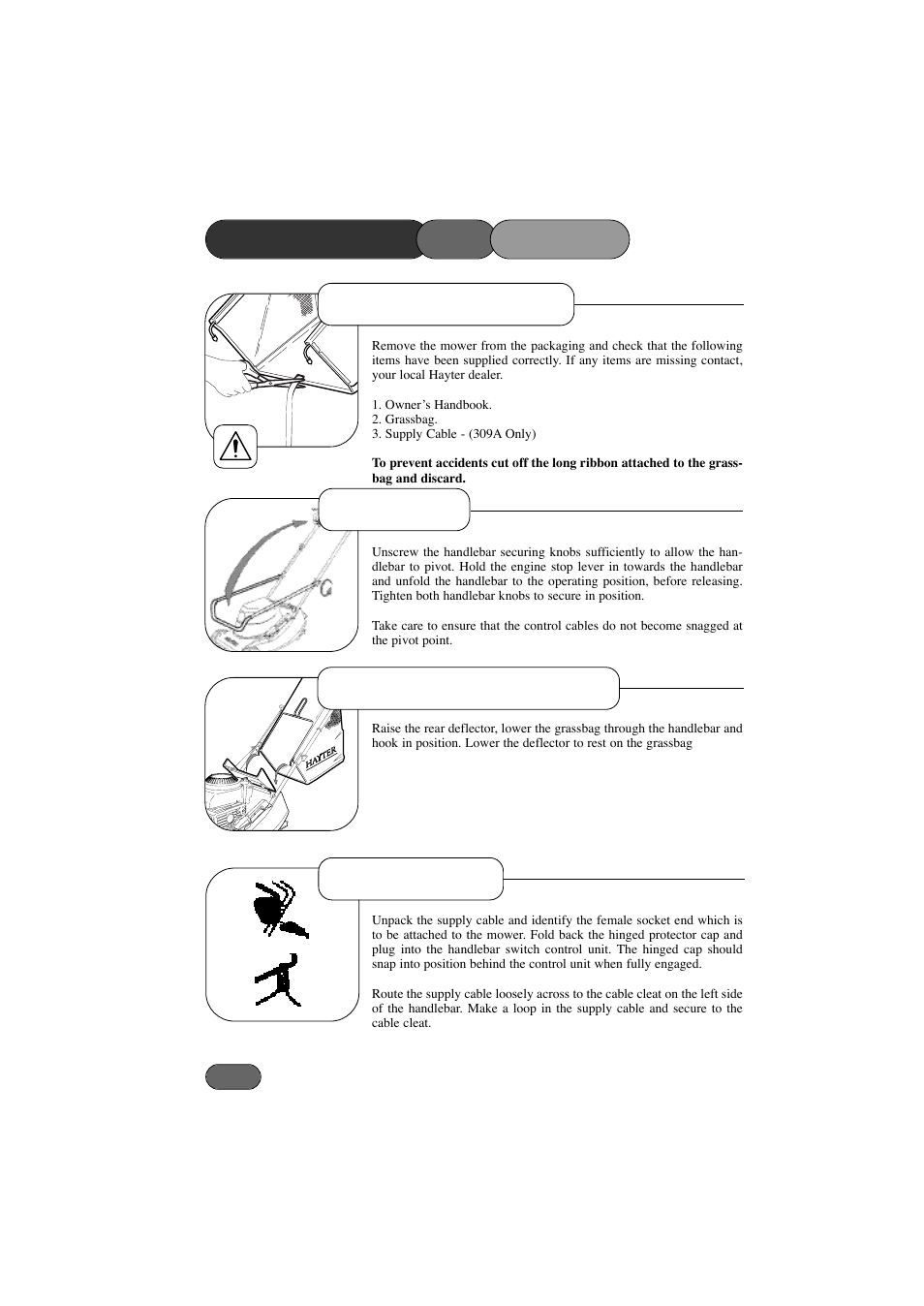 Assembling the mower | Hayter Mowers Harrier 41 Electric User Manual | Page 10 / 32