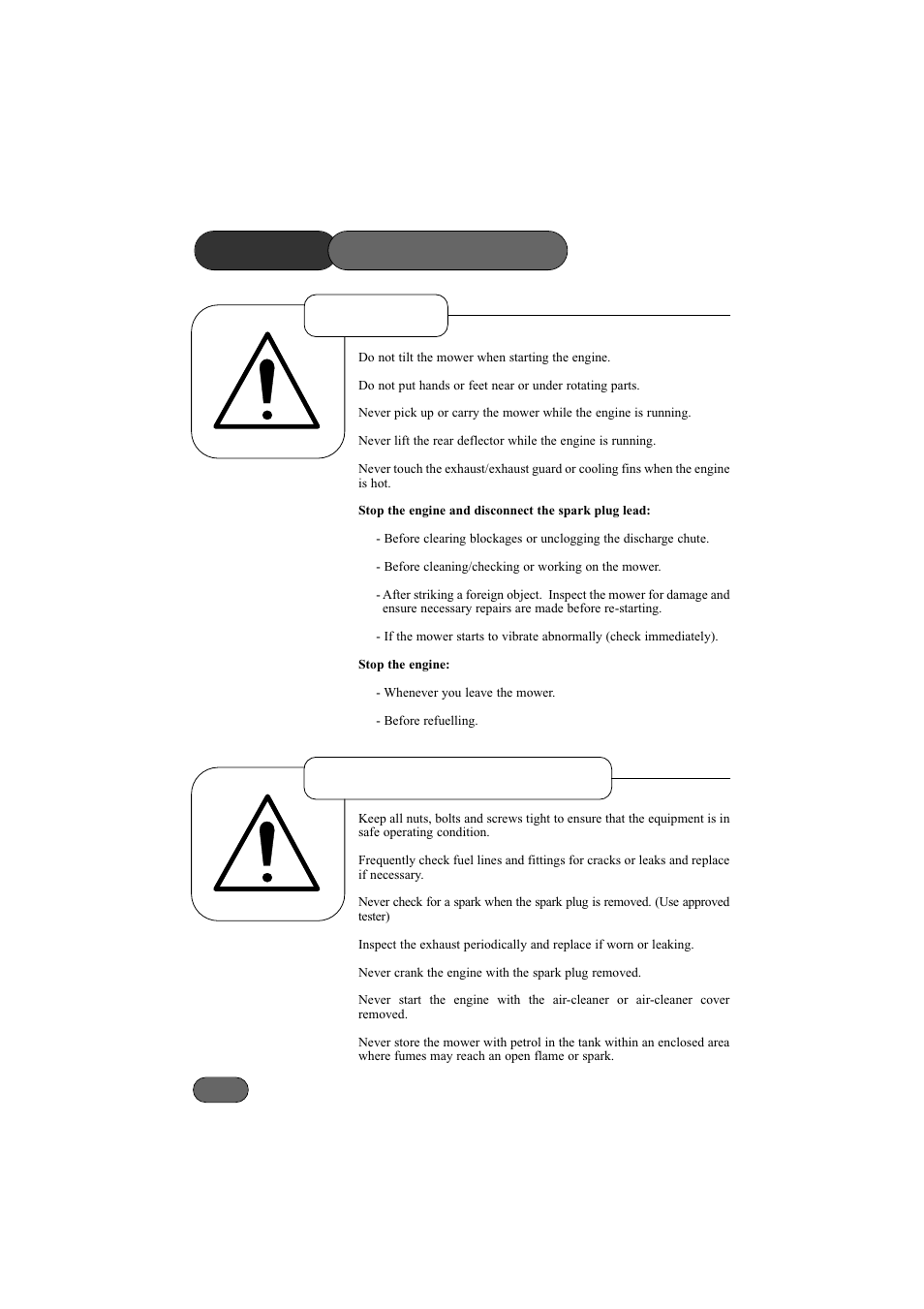 Safety precautions, Operation maintenance & storage | Hayter Mowers Jubilee 424V User Manual | Page 8 / 36