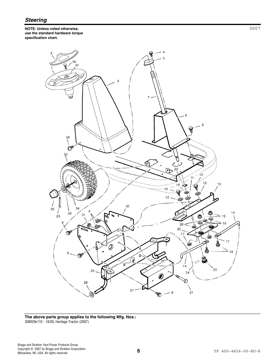 Steering | Hayter Mowers 10/30 User Manual | Page 8 / 28