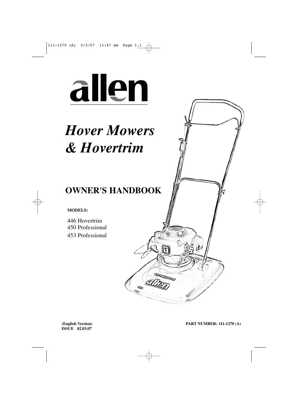 Hayter Mowers 453 User Manual | 32 pages