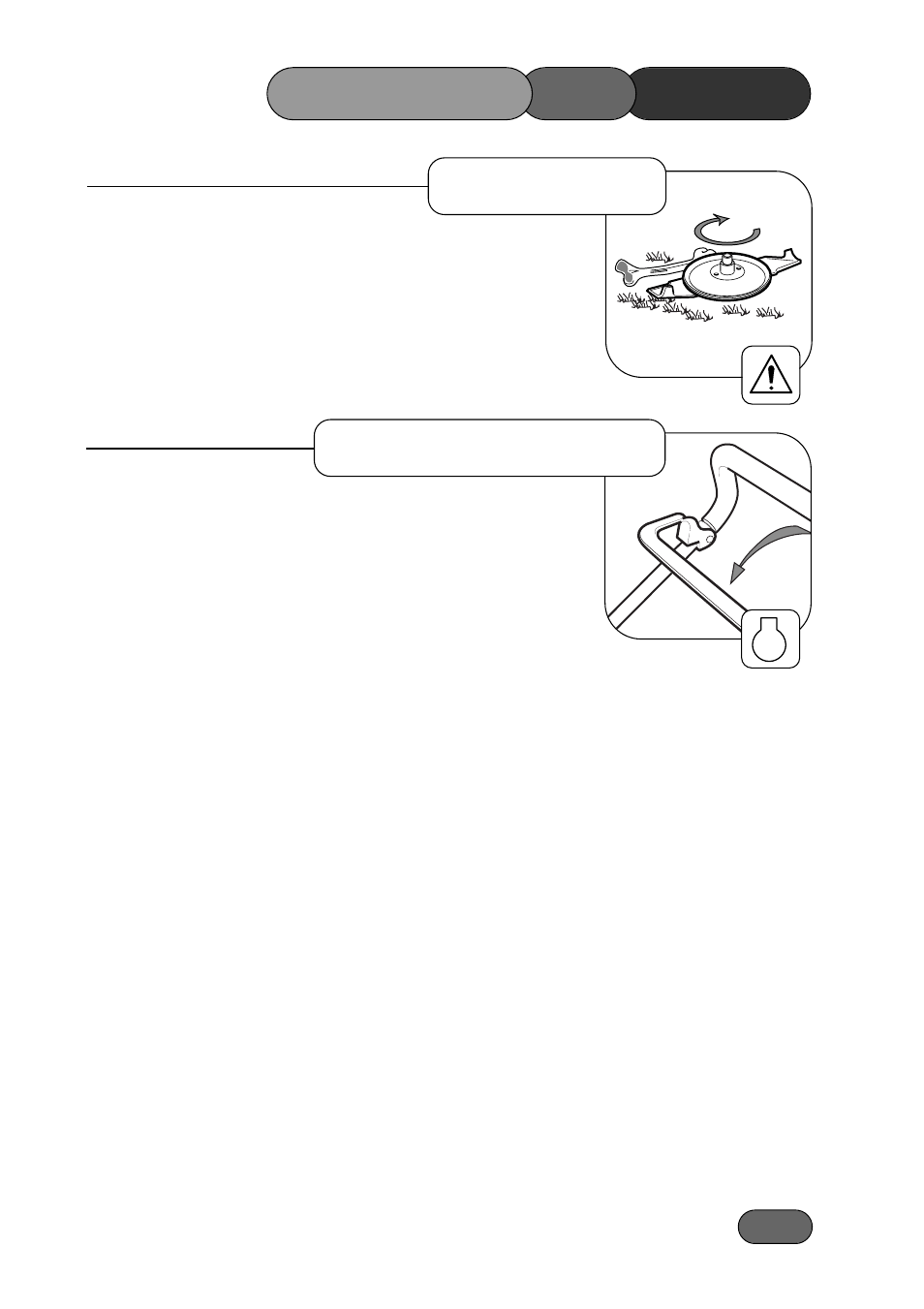 Friction disc non-grassed areas, Mower the operating | Hayter Mowers Ranger 415A User Manual | Page 15 / 34