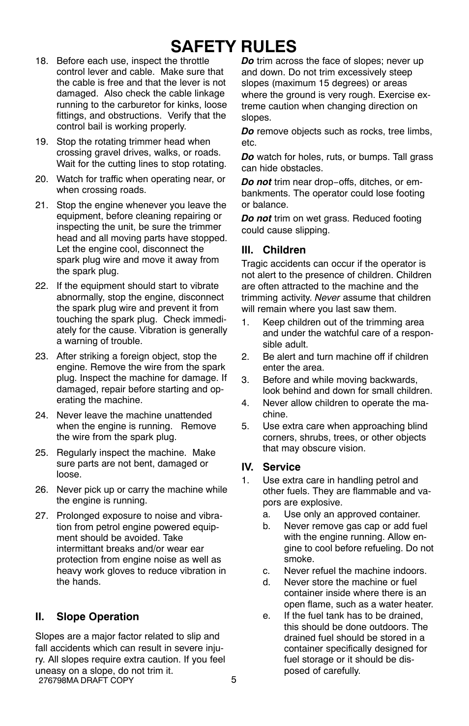 Safety rules | Hayter Mowers 407D User Manual | Page 5 / 28