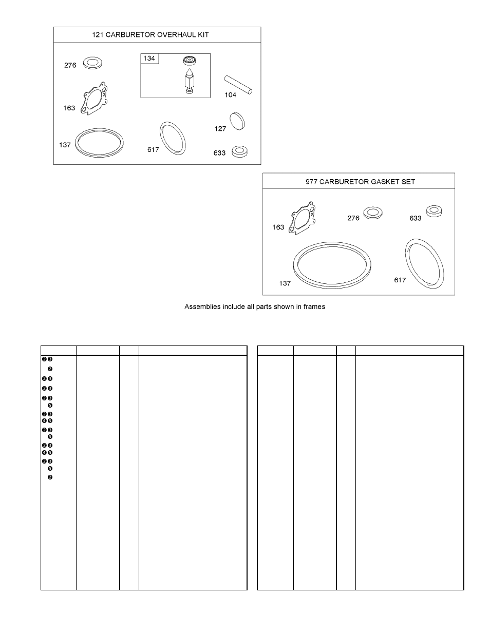 Carburetor overhaul kit | Hayter Mowers R48 User Manual | Page 21 / 24