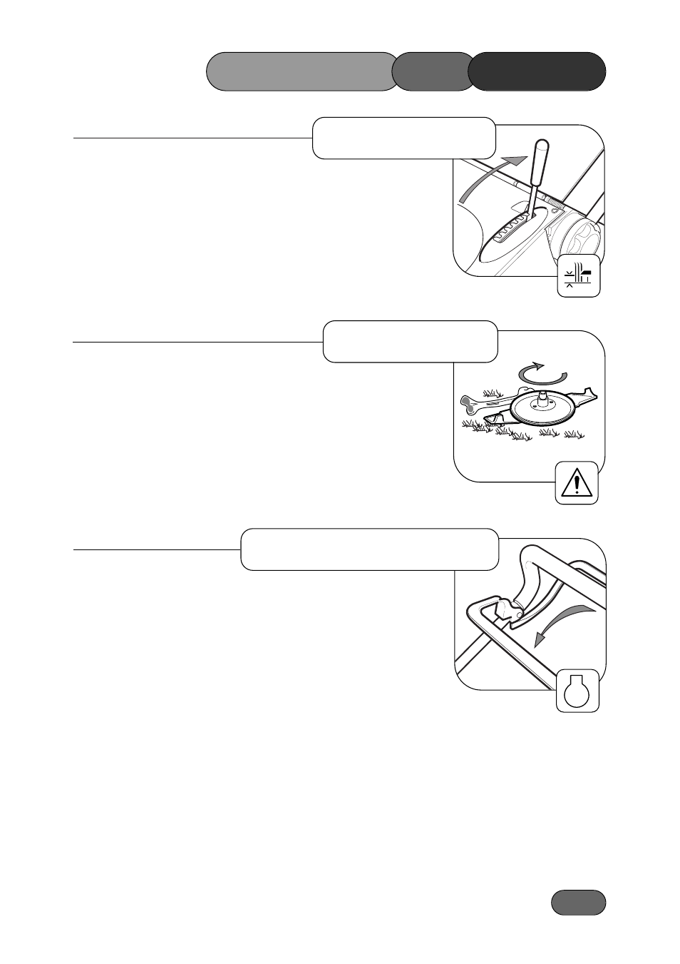 Operating, Friction disc the mower, Non-grassed areas | Heavy growth | Hayter Mowers 481A User Manual | Page 15 / 36