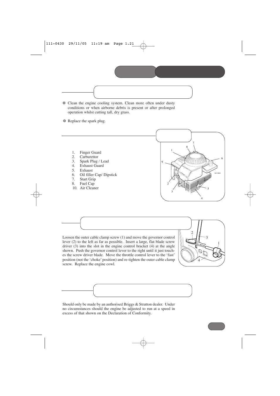 Mower maintenance | Hayter Mowers Hayterette 005D User Manual | Page 21 / 36