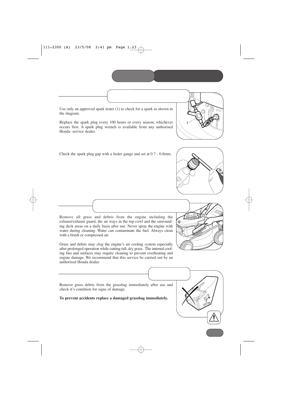 Hayter Mowers Motif 434F User Manual | Page 23 / 36