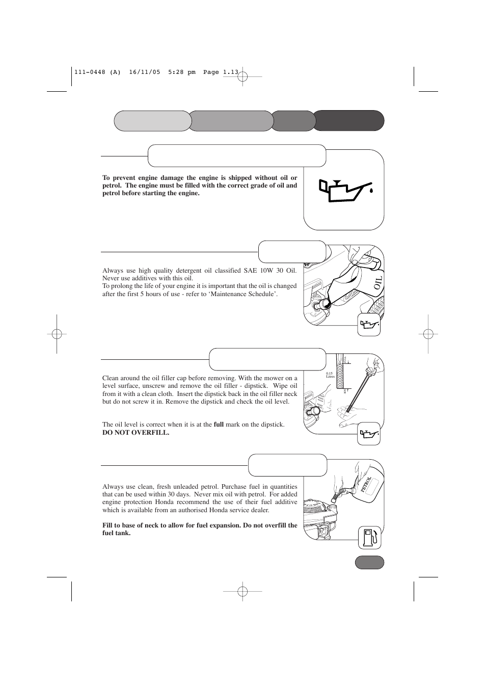 Prevent engine damage mower | Hayter Mowers 435D User Manual | Page 13 / 36