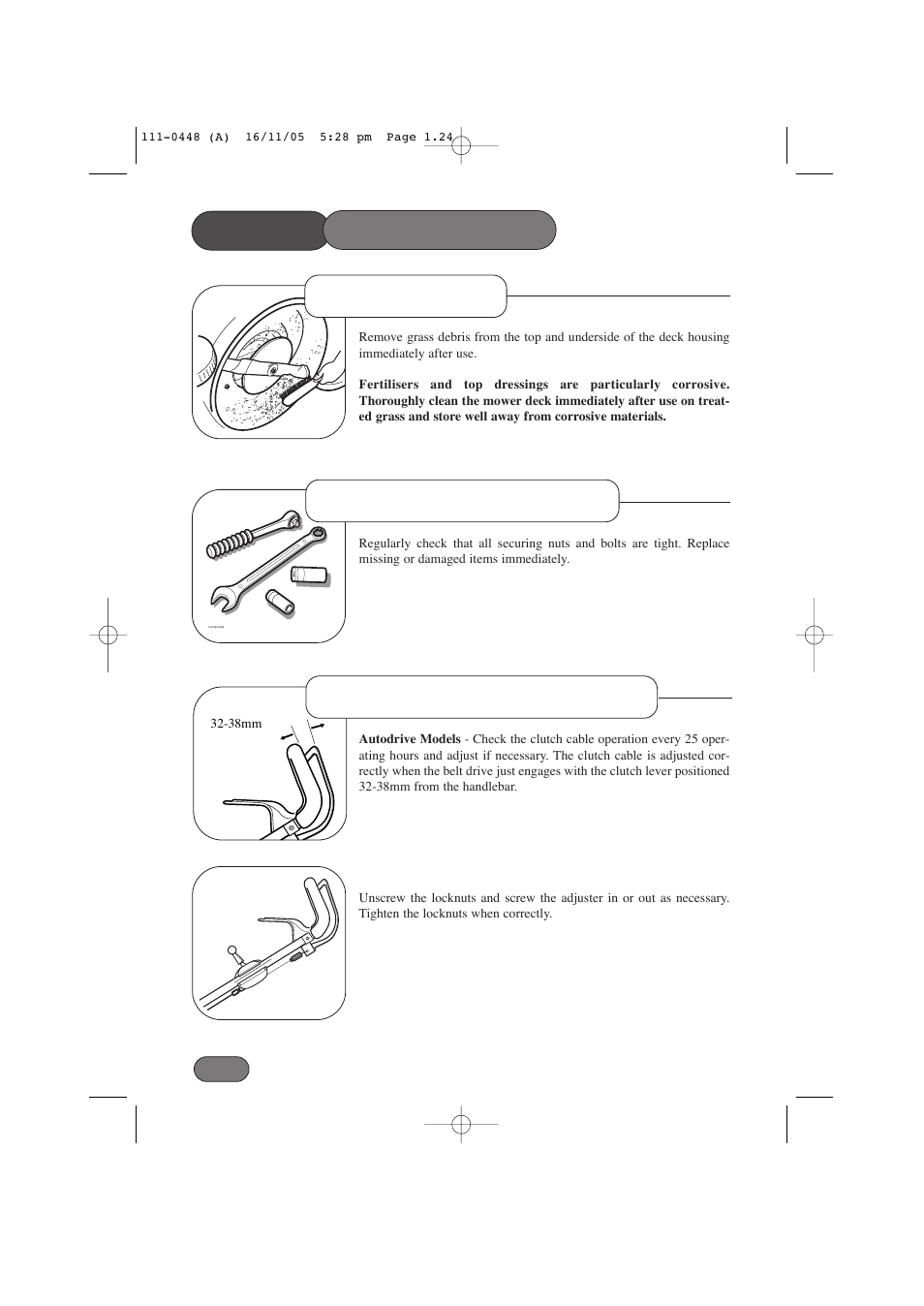 Mower maintenance | Hayter Mowers 435D User Manual | Page 24 / 36