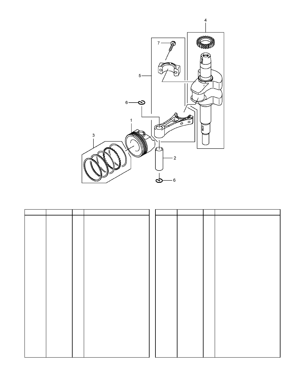 Piston and crankshaft assembly | Hayter Mowers G002741 User Manual | Page 13 / 24