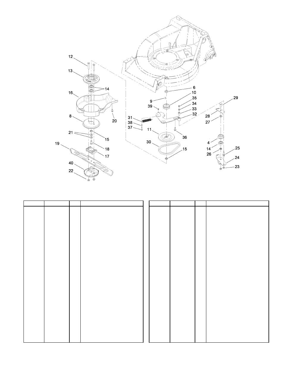 Blade, brake and clutch assembly | Hayter Mowers G002741 User Manual | Page 6 / 24