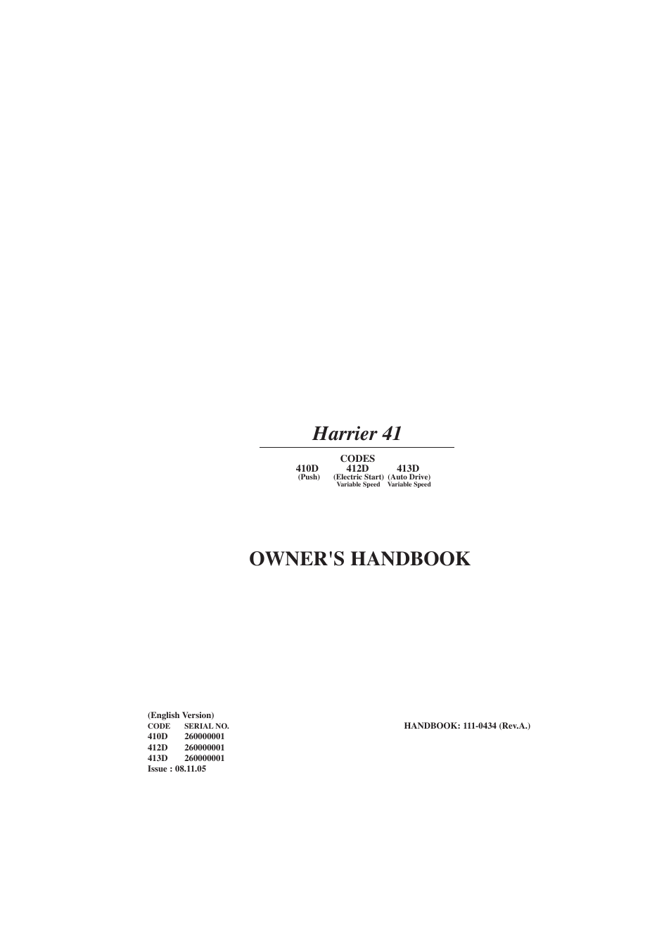 Hayter Mowers Harrier 41 410D User Manual | 40 pages