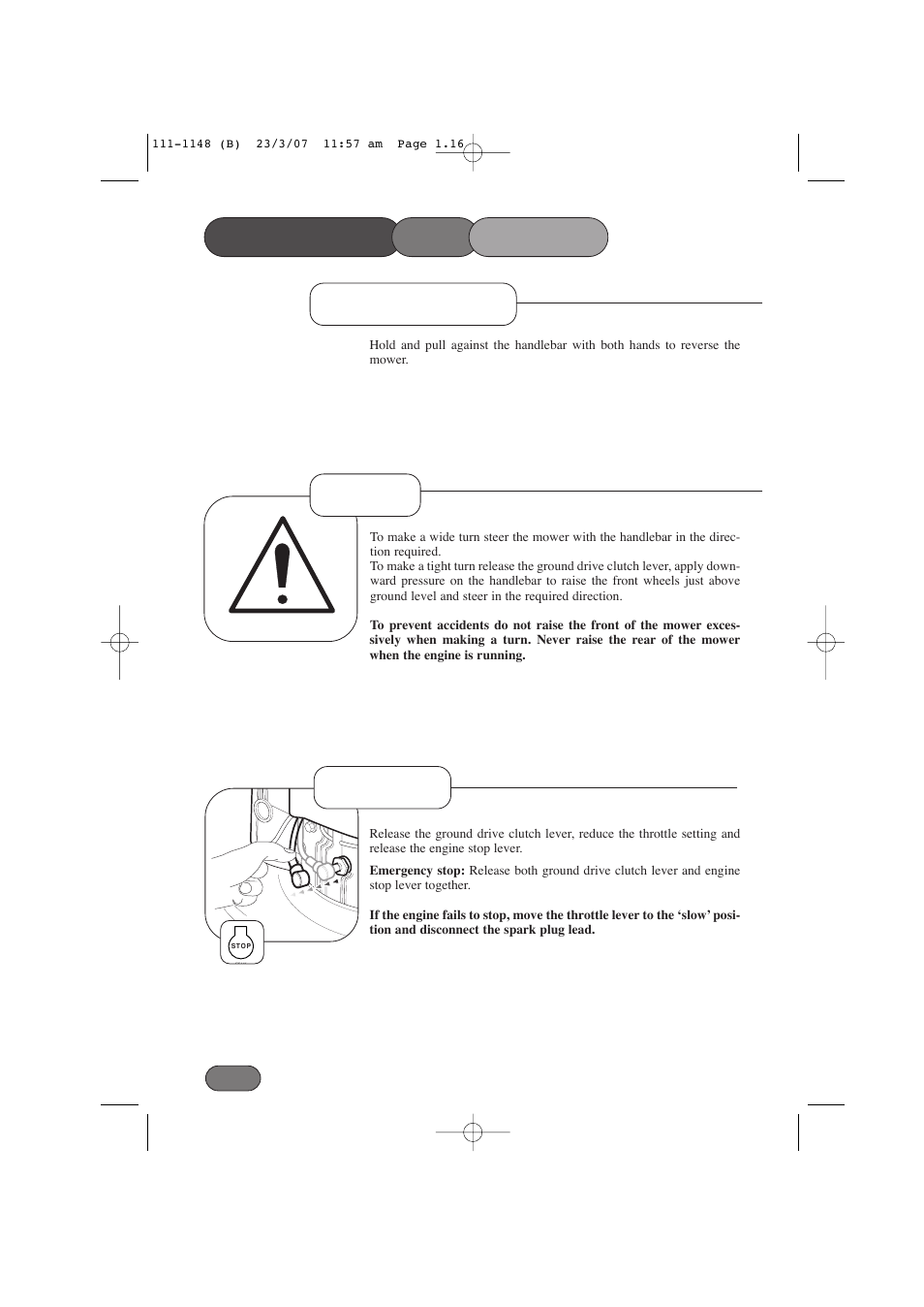 Hayter Mowers Harrier 41 412E User Manual | Page 16 / 40