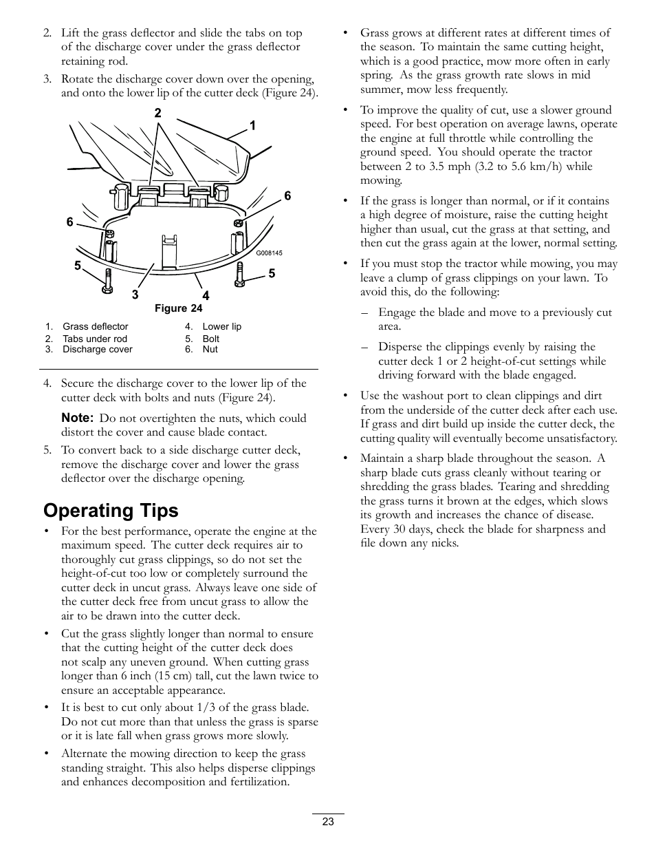 Operating tips | Hayter Mowers RT380H User Manual | Page 23 / 52
