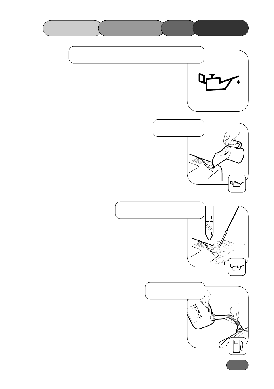 Prevent engine damage before starting the mower, Oil type check oil level fuel type | Hayter Mowers Double 3 533A User Manual | Page 11 / 33