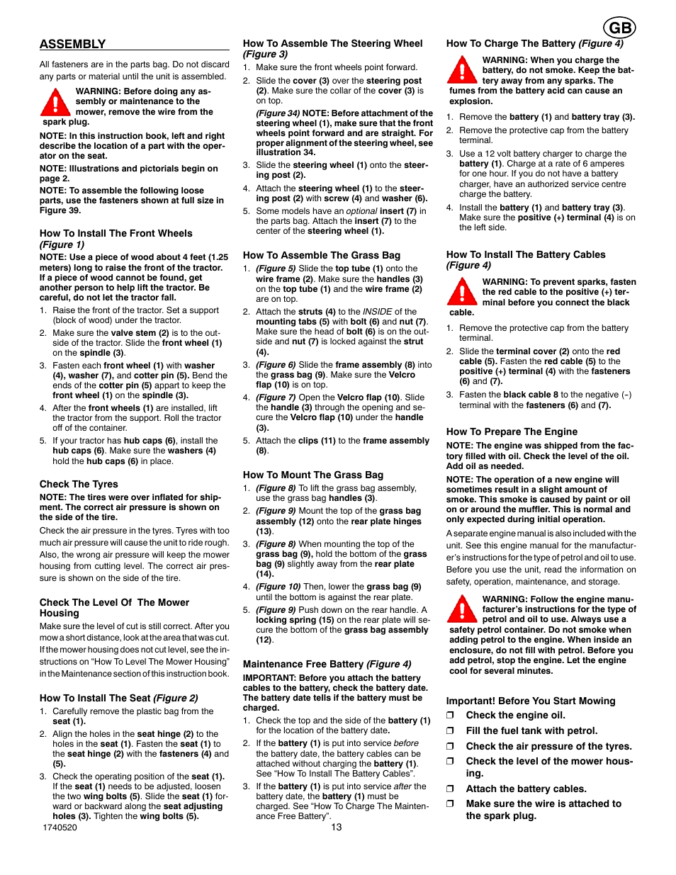 Assembly | Hayter Mowers 13/30 User Manual | Page 13 / 20