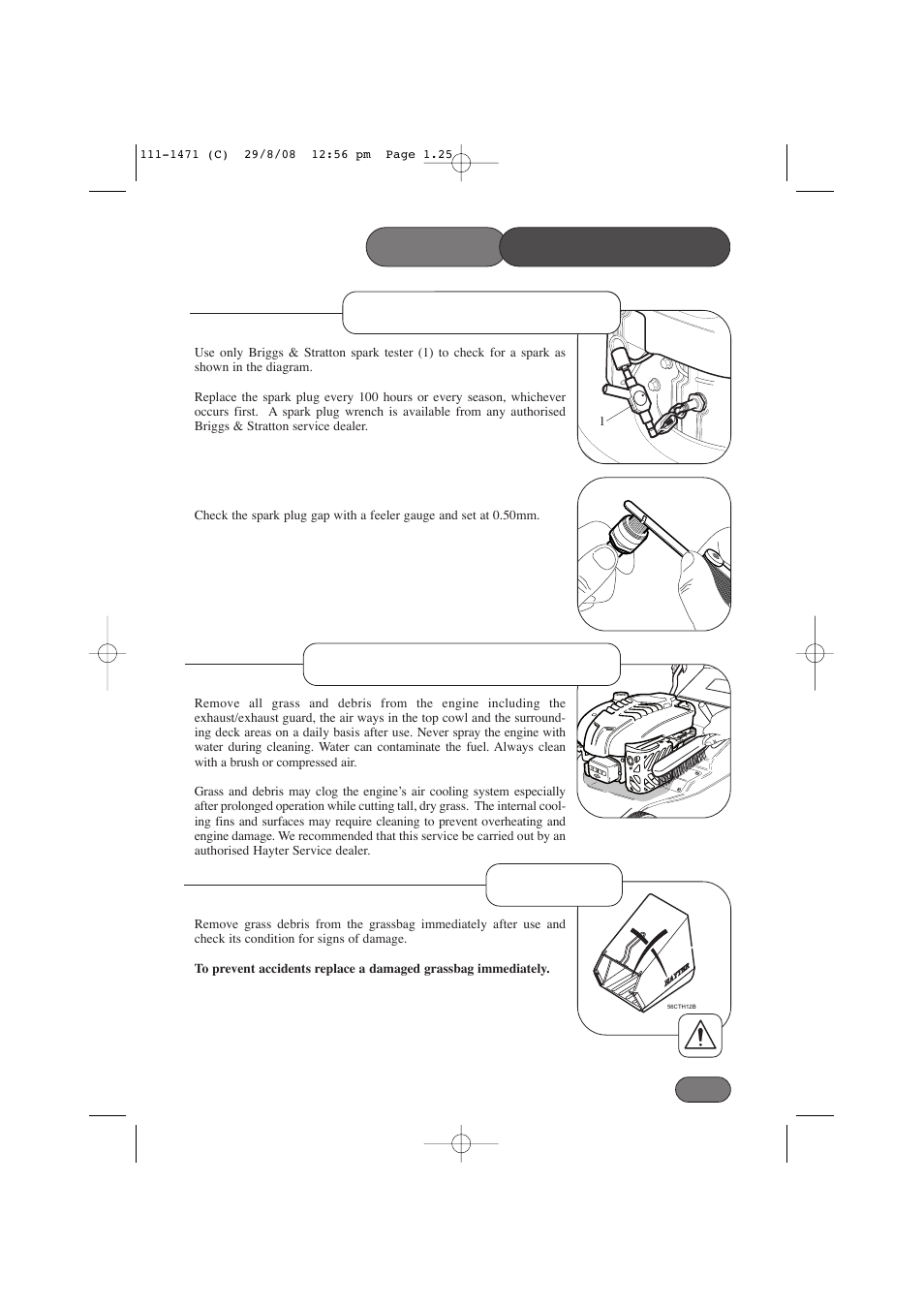 Hayter Mowers Harrier 56 561F User Manual | Page 25 / 44