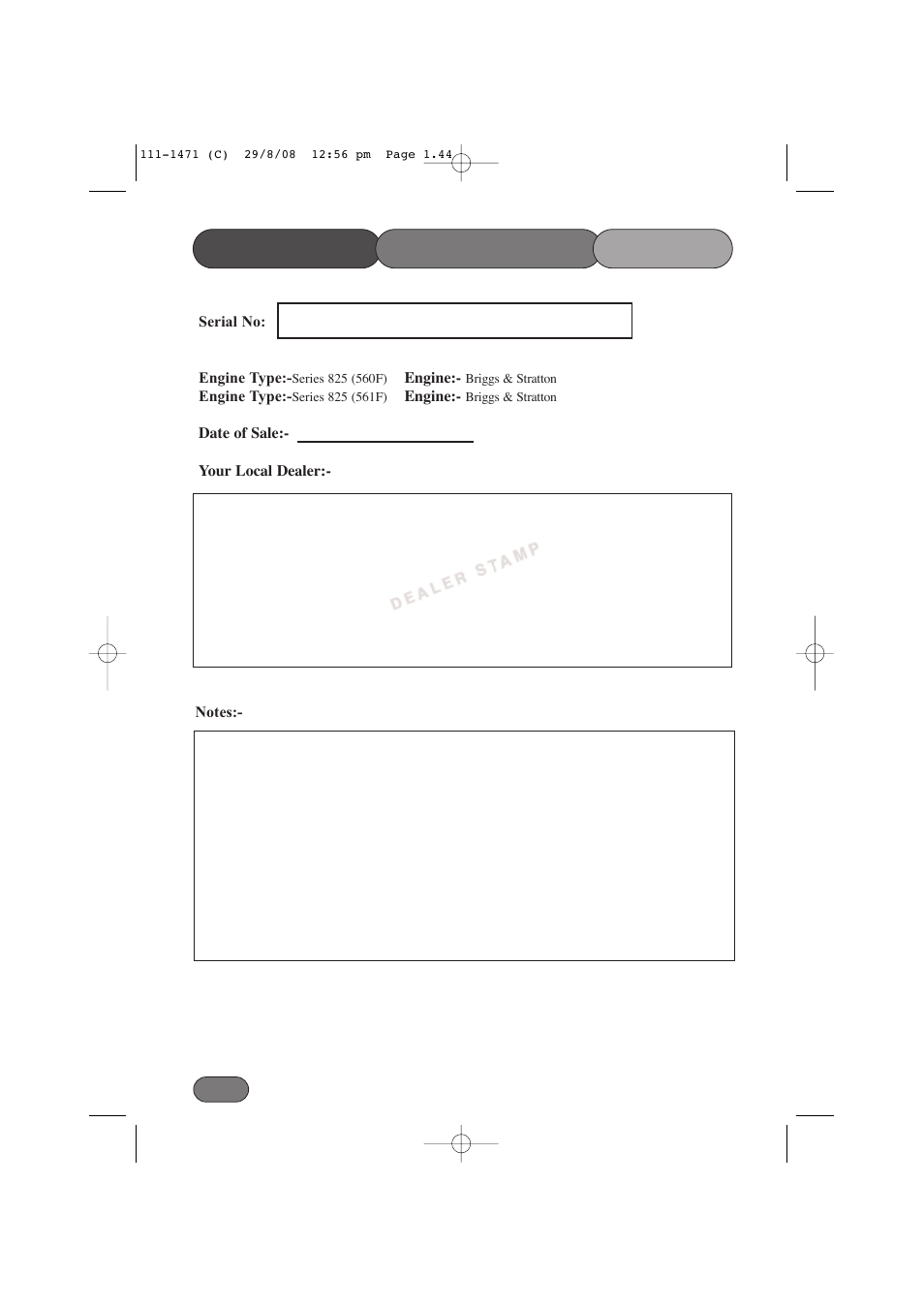 Hayter Mowers Harrier 56 561F User Manual | Page 44 / 44