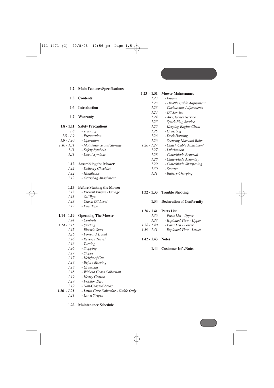 Hayter Mowers Harrier 56 561F User Manual | Page 5 / 44