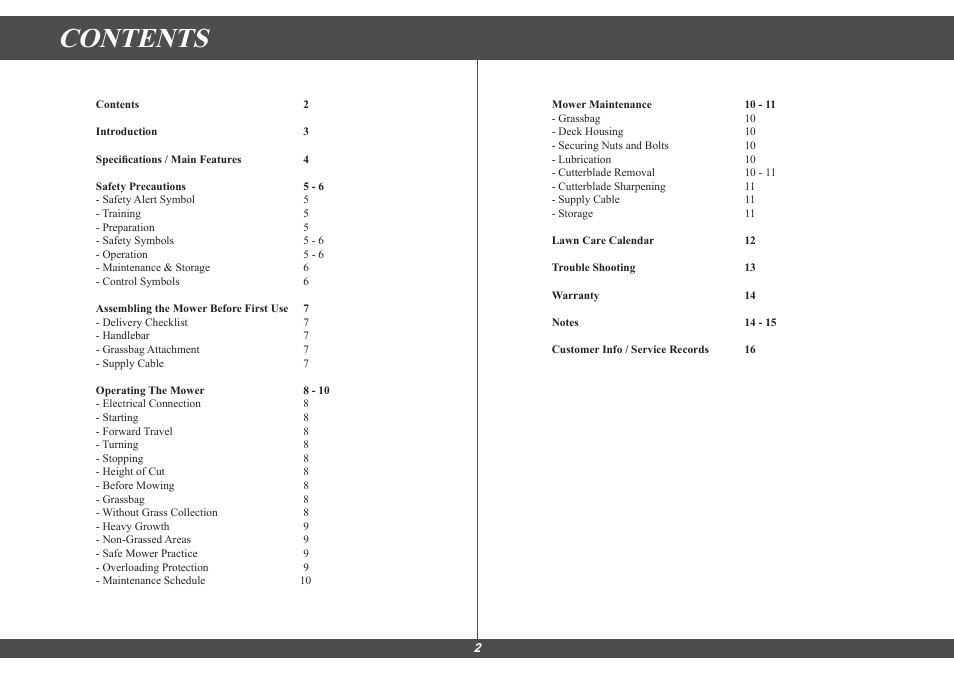 Hayter Mowers Envoy 36 100E User Manual | Page 2 / 16