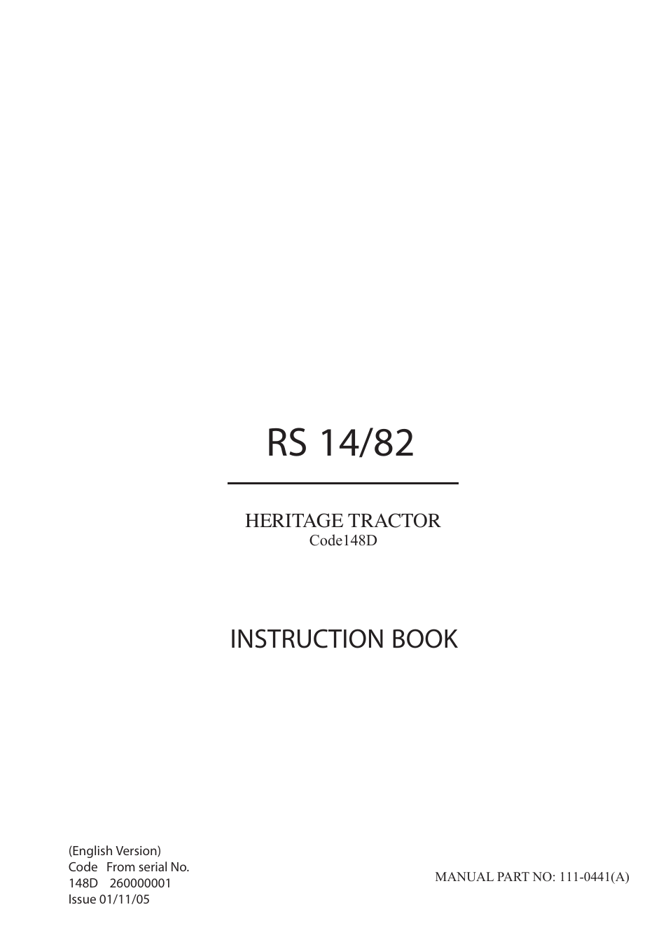 Hayter Mowers RS 14/82 User Manual | 22 pages
