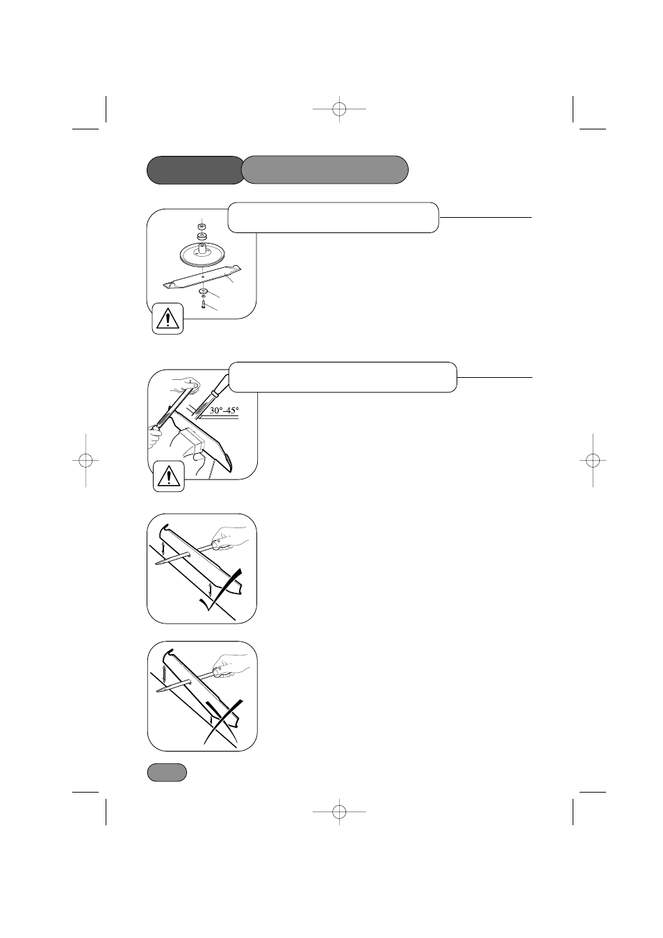 Mower maintenance, Cutterblade sharpening, Cutterblade assembly | Hayter Mowers Motif 434A User Manual | Page 26 / 36