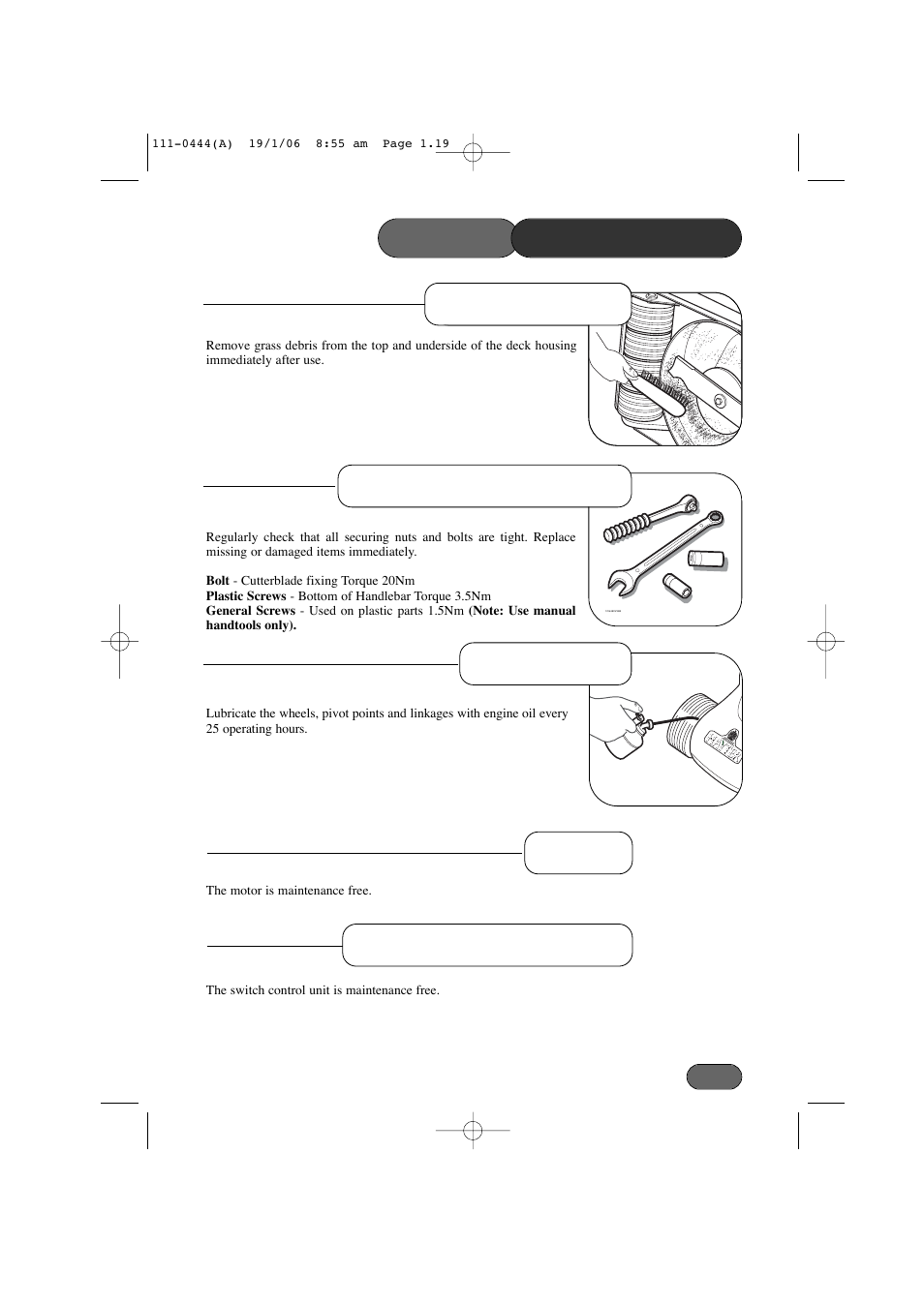 Hayter Mowers Envoy Lawn Mower 100D User Manual | Page 19 / 32