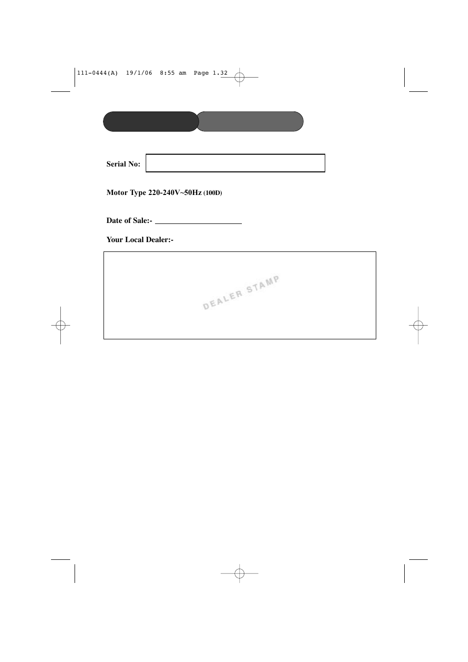 Customer information | Hayter Mowers Envoy Lawn Mower 100D User Manual | Page 32 / 32