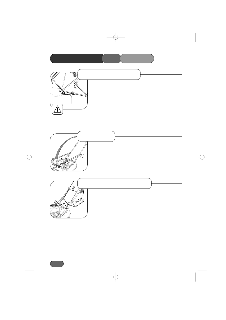 Assembling the mower, Handlebar delivery checklist grassbag attachment | Hayter Mowers Hawk 308A User Manual | Page 12 / 36